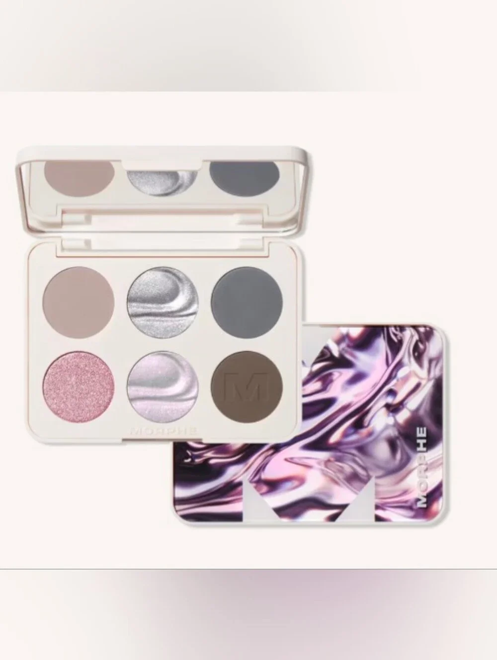 Morphe ChromaPlus 6-Pan Eyeshadow Palette- Color: Cyber Chrome- NIB